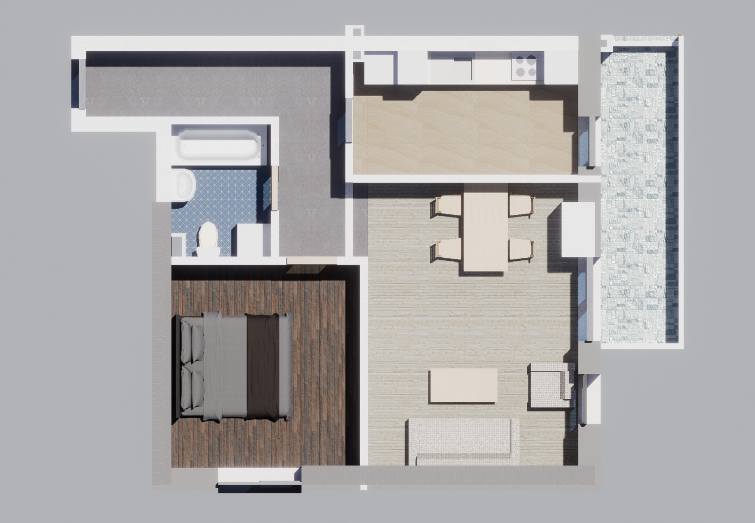 Apartament 2 Camere - 2D